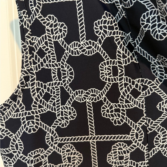 Jude Connally Navy and White Geometric Maxi Dress - Picture 6 of 7